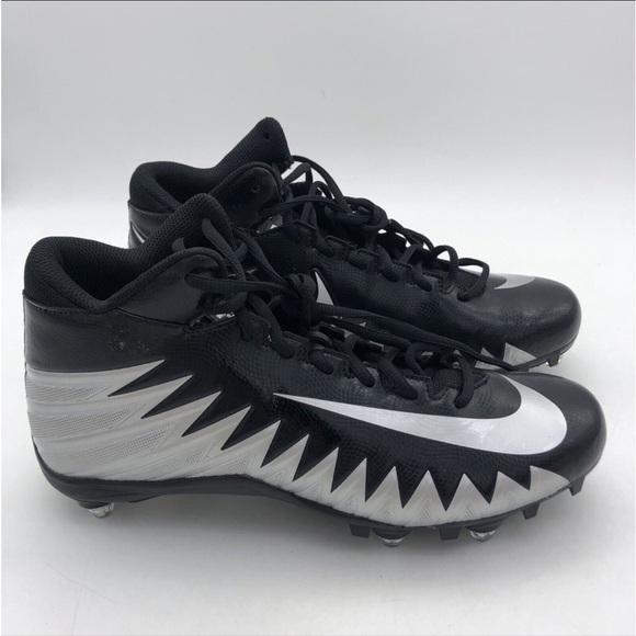 Nike Alpha Menace Men's Black Silver Football Cleats size 11.5 - Picture 1 of 7